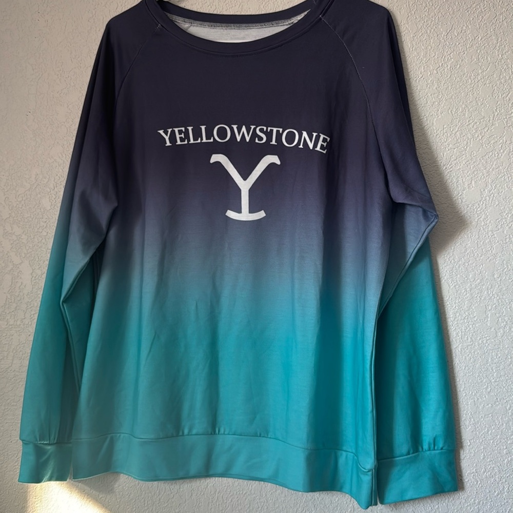 Yellowstone multicolored long sleeve sleeve Tshirt Large